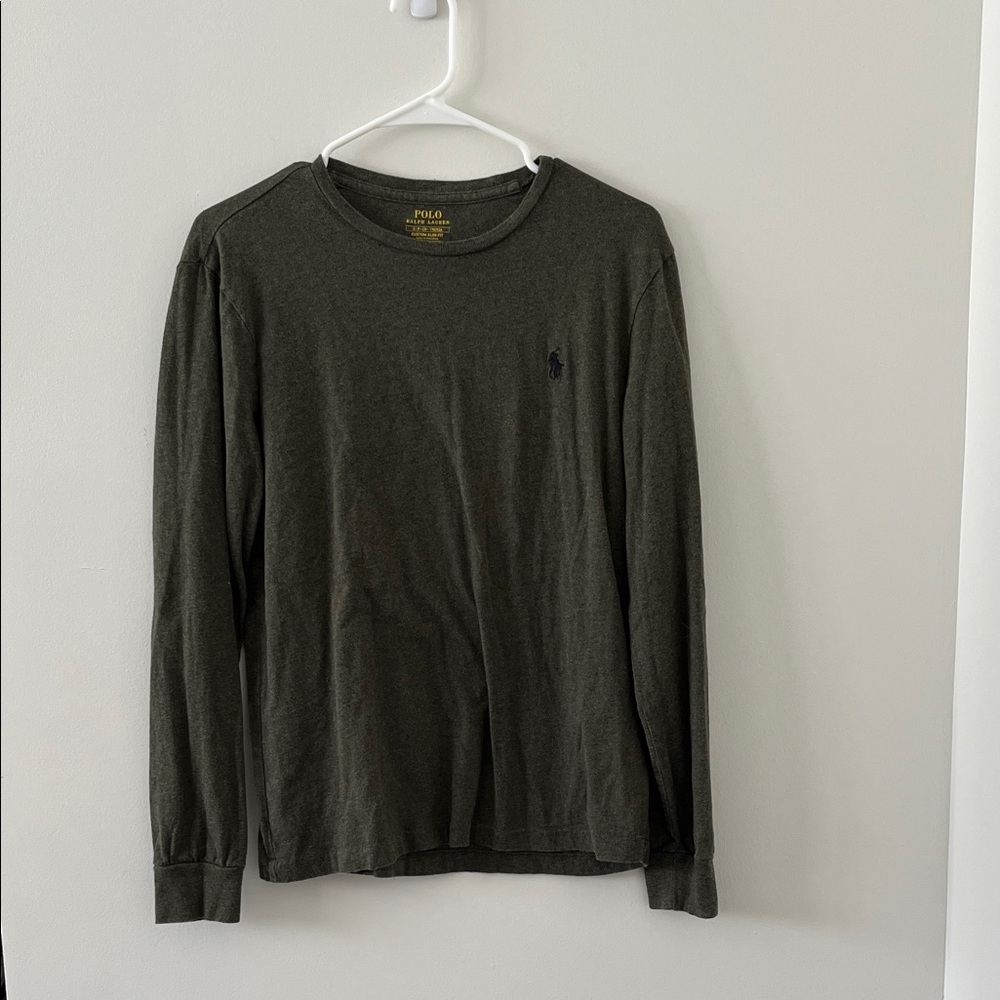 Polo by Ralph Lauren Men's Olive Long Sleeve Tee